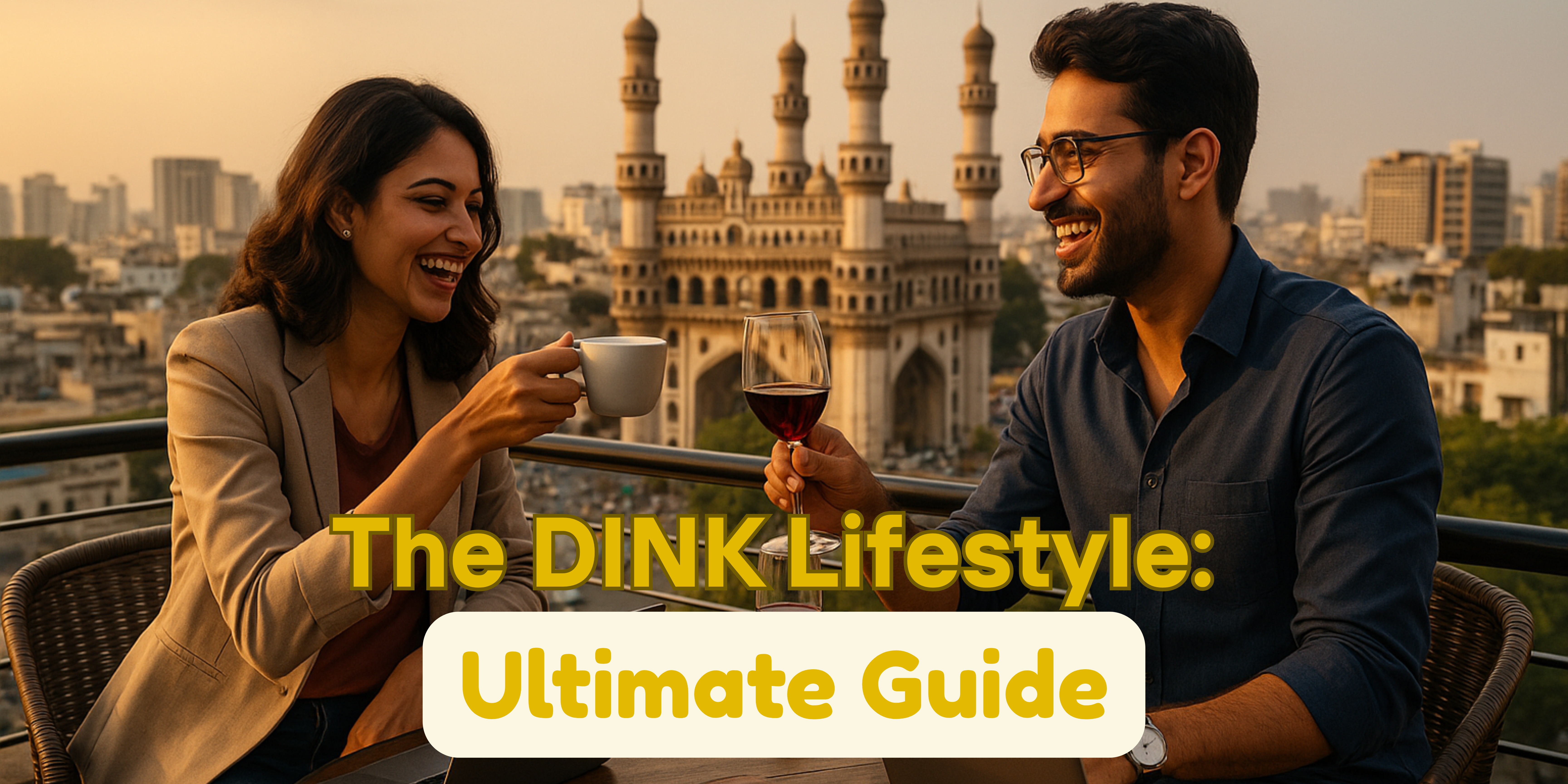 Indian DINK lifestyle couple enjoying their social life - complete guide to dual income no kids living